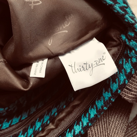Thirty-One “Houndstooth” Print Crossbody Purse - Picture 8 of 10
